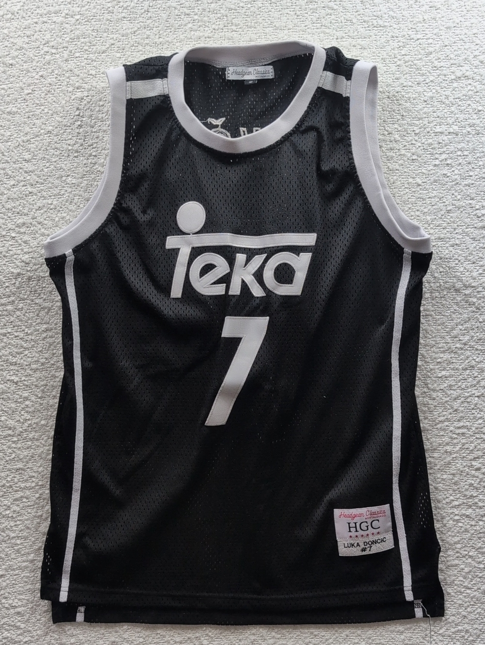 Teka Luka Dončić Real Madrid EuroLeague Basketball Jersey Black White Size M